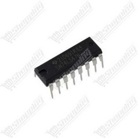 Circuit Intégré 74LS47 Décodeur BCD vers 7 segments DIP-16