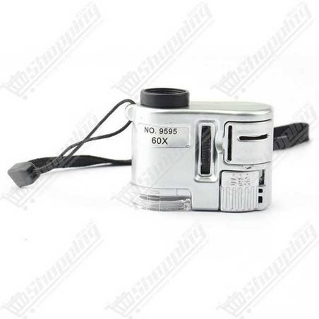 Mini Microscope de Poche 60X avec Éclairage LED