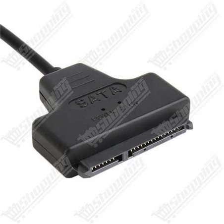 Câble adaptateur USB 2.0 vers SATA 22 broches pour disque dur HDD/SSD 2,5 pouces