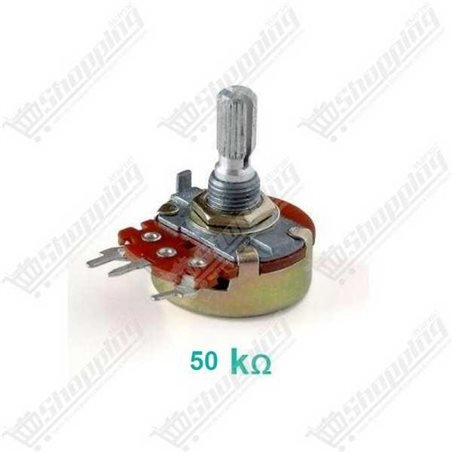 Potentiomètre Rotatif Linéaire B50K 50K Ohm 15mm avec Écrou et Rondelle