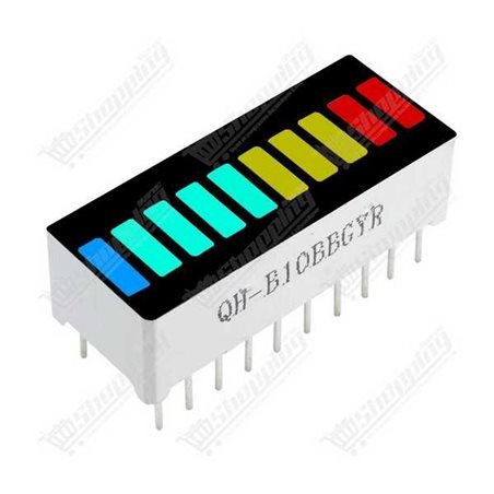 Afficheur à barres LED 10 segments RVB