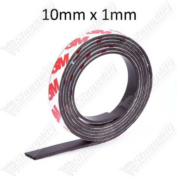 1 Mètre bande magnétique flexible auto-adhésive 10x1mm