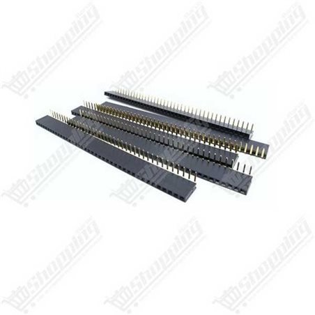 Barrette Femelle 1x40 Broches 2.54mm Angle Droit