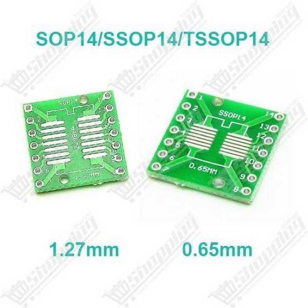 Adaptateur SSOP14 SOP14 to DIP-14 1.27mm