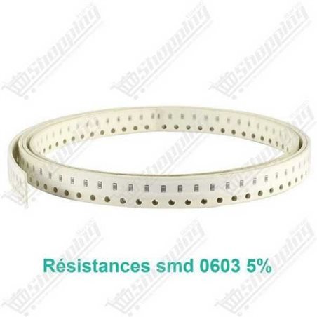 5x Résistance smd 0603 5% - 27ohm