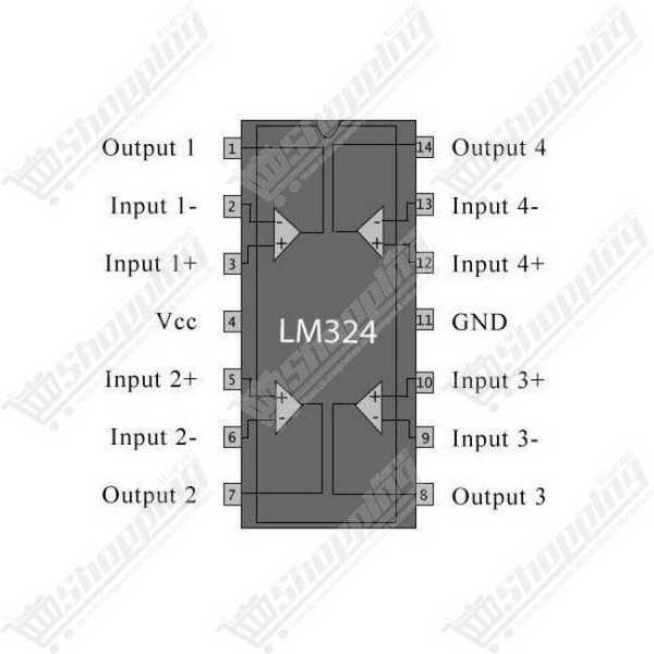 IC LM324 amplificateur DIP-14
